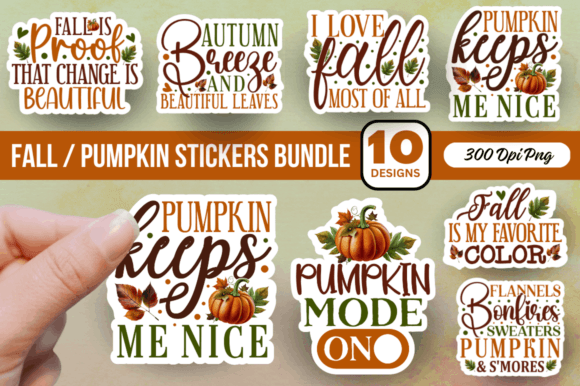 Download Fall  Sublimation Stickers Bundle Bundle - Sublimation stickers Collection