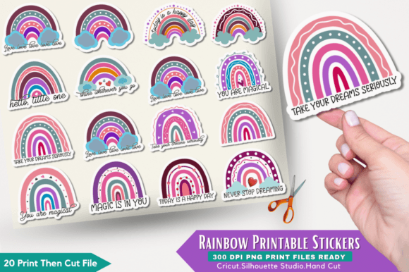 Download Rainbow Printable Stickers Bundle - Printable stickers bundle Collection