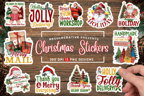 Download Christmas Printable Stickers Bundle - Printable stickers bundle Collection