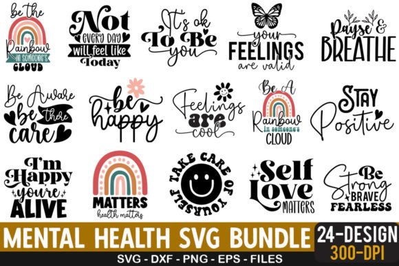 Download Mental Health SVG Bundle - Premium Resources