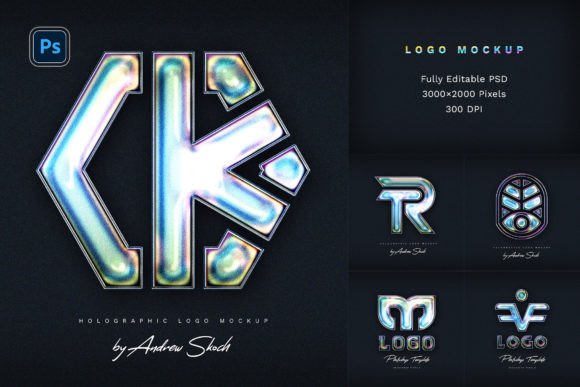 Download Holographic Logo Mockup - Holographic Collection