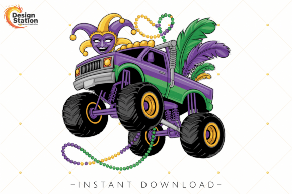 Download Mardi Gras Monster Truck PNG - Monster Collection