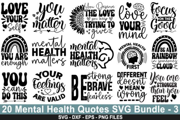 Download Mental Health SVG Bundle - Premium Resources