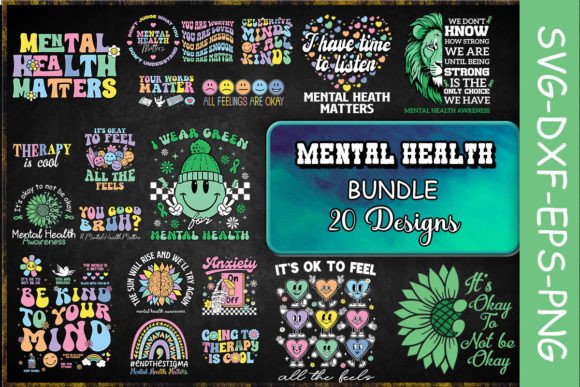 Download Retro Mental Health SVG Bundle - Mental health svg bundle Collection