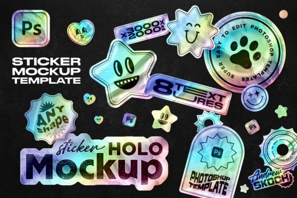 Download Holographic Sticker Mockup - Holographic Collection