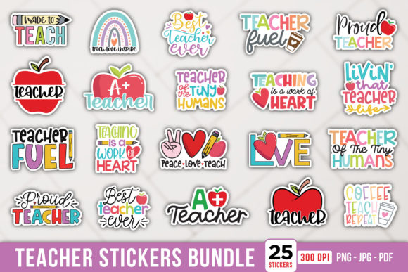 Download Teacher Printable Stickers Bundle - Printable stickers bundle Collection