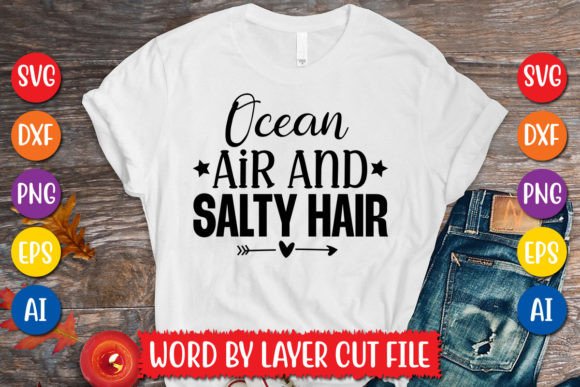 Download Ocean Air and Salty Hair SVG Design - Premium Resources