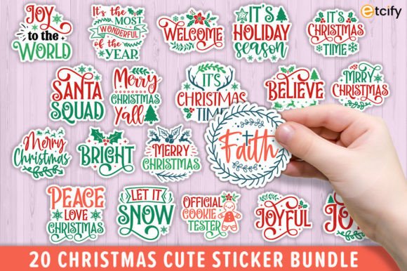 Download Christmas Sublimation Stickers Bundle - Sublimation stickers Collection